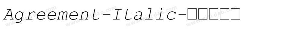 Agreement-Italic字体转换