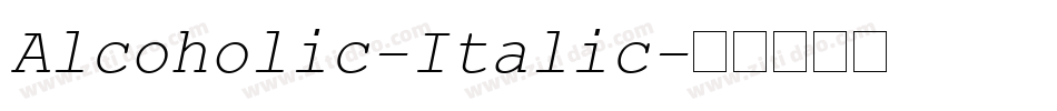 Alcoholic-Italic字体转换
