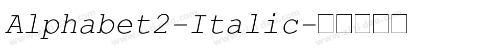 Alphabet2-Italic字体转换