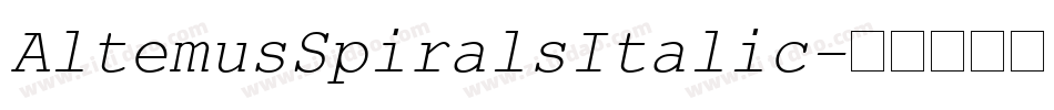 AltemusSpiralsItalic字体转换