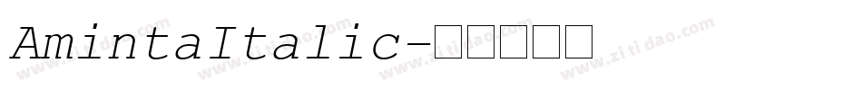 AmintaItalic字体转换
