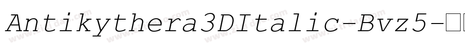 Antikythera3DItalic-Bvz5字体转换