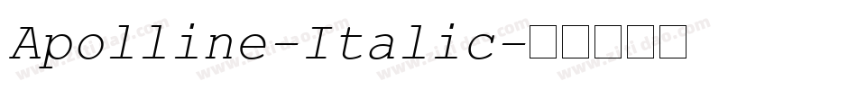 Apolline-Italic字体转换