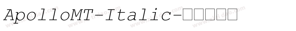 ApolloMT-Italic字体转换