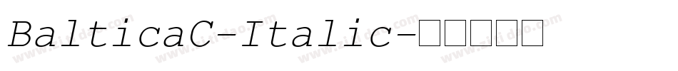 BalticaC-Italic字体转换