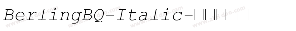 BerlingBQ-Italic字体转换