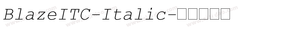 BlazeITC-Italic字体转换