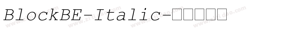 BlockBE-Italic字体转换