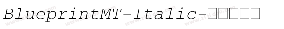 BlueprintMT-Italic字体转换