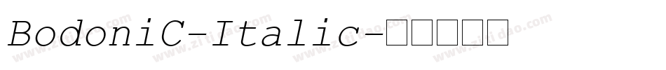 BodoniC-Italic字体转换