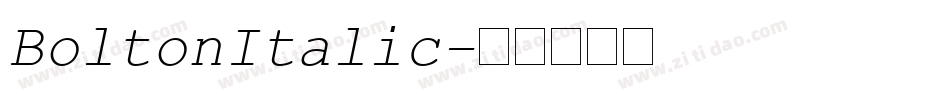 BoltonItalic字体转换