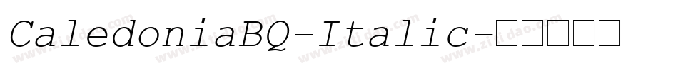 CaledoniaBQ-Italic字体转换