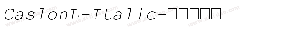 CaslonL-Italic字体转换