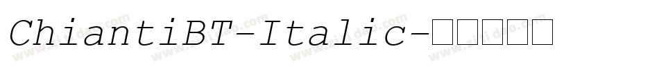 ChiantiBT-Italic字体转换