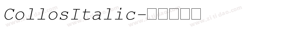 CollosItalic字体转换