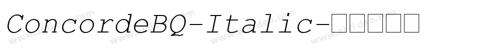 ConcordeBQ-Italic字体转换