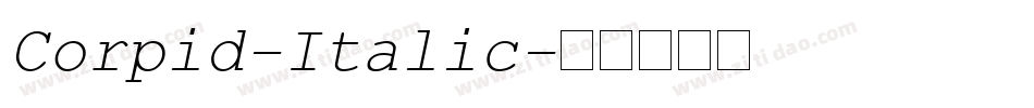 Corpid-Italic字体转换