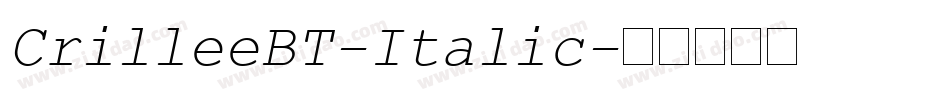 CrilleeBT-Italic字体转换