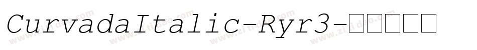 CurvadaItalic-Ryr3字体转换