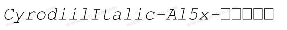 CyrodiilItalic-Al5x字体转换