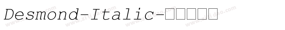 Desmond-Italic字体转换