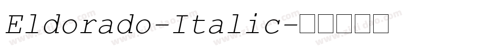 Eldorado-Italic字体转换