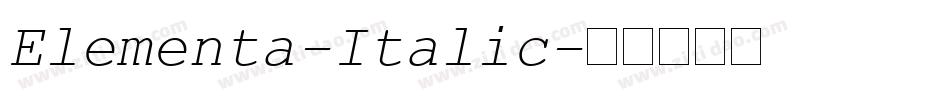 Elementa-Italic字体转换