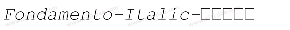 Fondamento-Italic字体转换