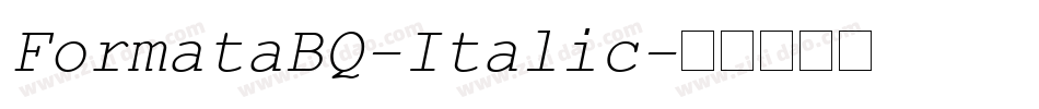 FormataBQ-Italic字体转换