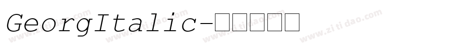 GeorgItalic字体转换