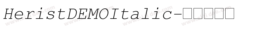 HeristDEMOItalic字体转换