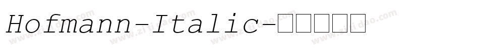Hofmann-Italic字体转换