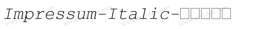 Impressum-Italic字体转换