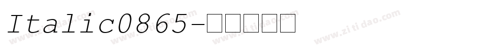 Italic0865字体转换