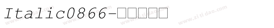 Italic0866字体转换
