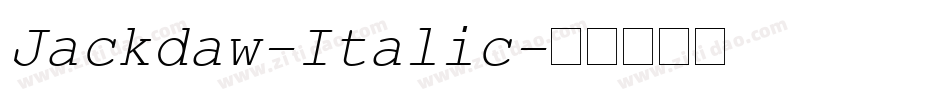 Jackdaw-Italic字体转换