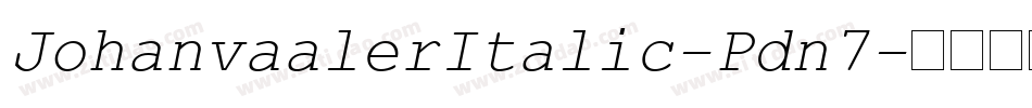 JohanvaalerItalic-Pdn7字体转换