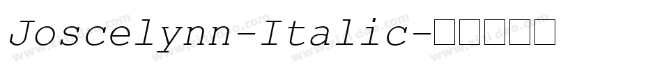 Joscelynn-Italic字体转换