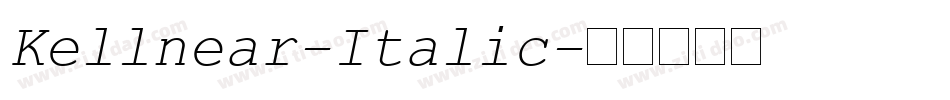 Kellnear-Italic字体转换