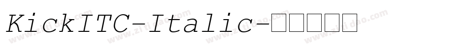 KickITC-Italic字体转换