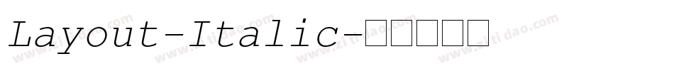 Layout-Italic字体转换