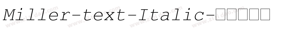 Miller-text-Italic字体转换