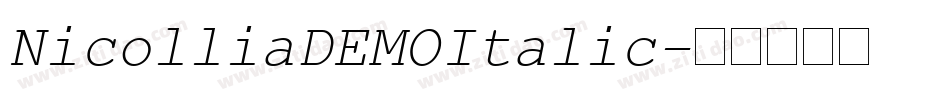 NicolliaDEMOItalic字体转换