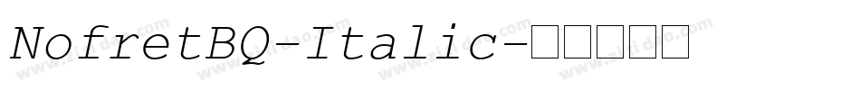 NofretBQ-Italic字体转换
