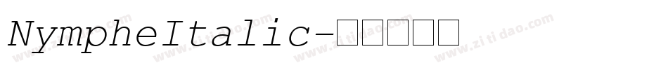 NympheItalic字体转换