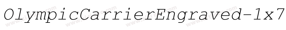OlympicCarrierEngraved-1x7g字体转换