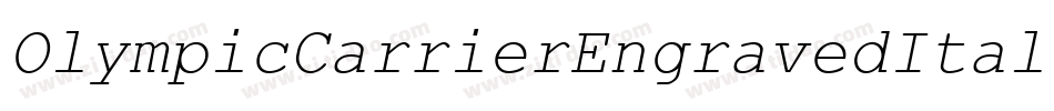 OlympicCarrierEngravedItal-RWYW字体转换