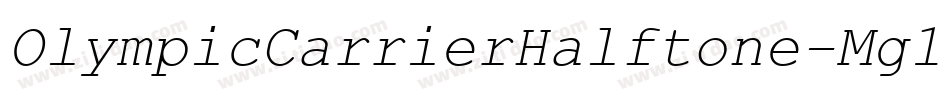 OlympicCarrierHalftone-Mg1Y字体转换