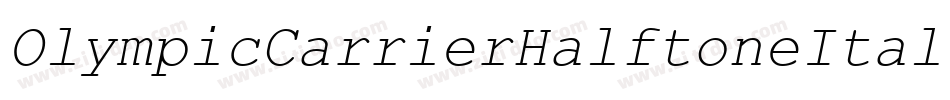 OlympicCarrierHalftoneItal-KLl7字体转换