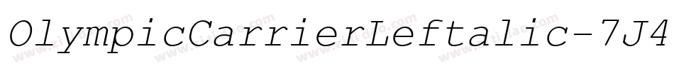 OlympicCarrierLeftalic-7J4P字体转换